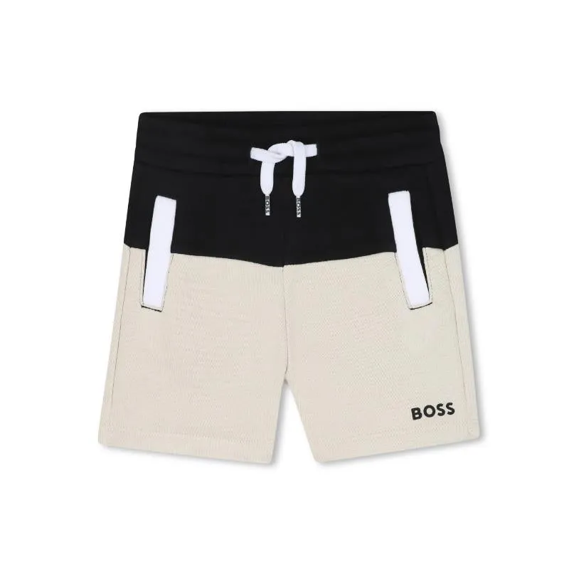 Hugo Boss Baby - Boy Colorblock Shorts, Navy & Beige