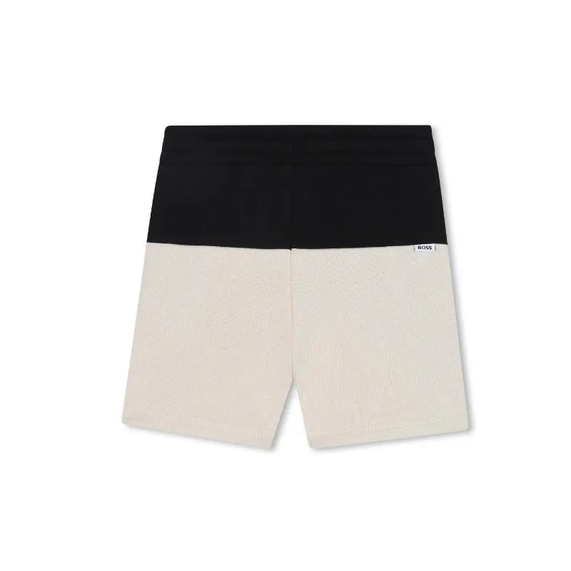 Hugo Boss Baby - Boy Colorblock Shorts, Navy & Beige - Image 2