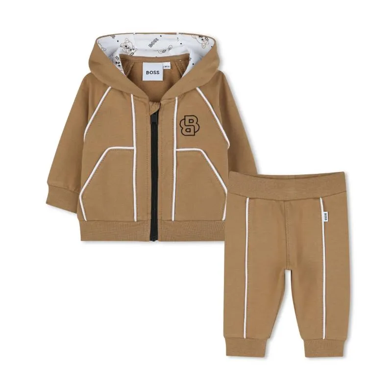 Hugo Boss Baby - Boy Cotton Track Suit, Beige