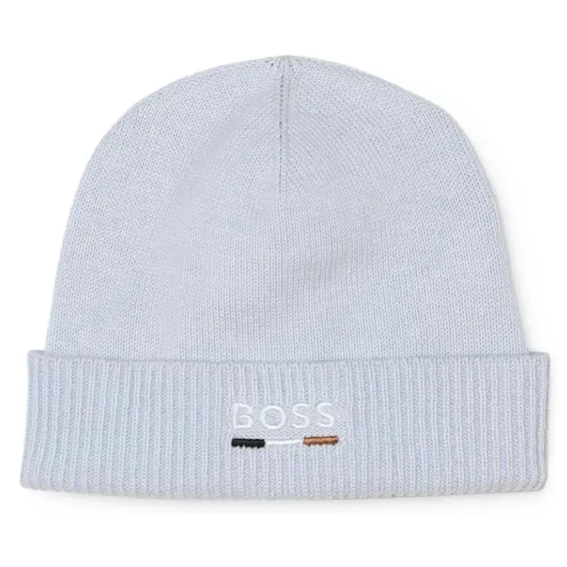 Hugo Boss Baby - Boy Knit Hat & Footie Set, Blue - Image 3
