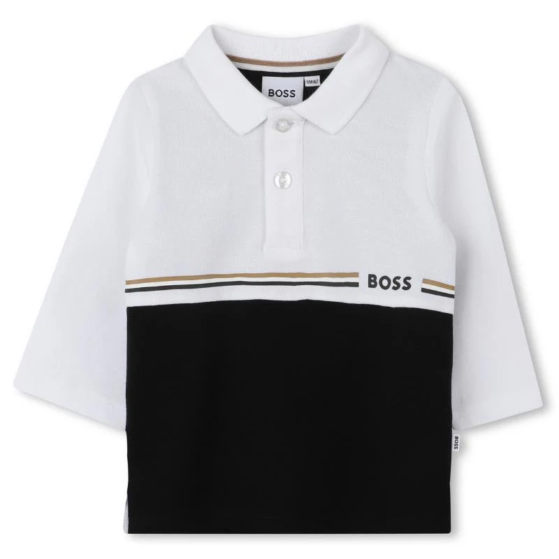 Hugo Boss Baby - Boy Long Sleeve Polo Black & White