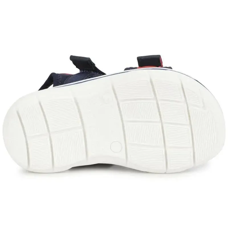 Hugo Boss Baby - Boy Navy Blue & Red Logo Sandals - Image 3