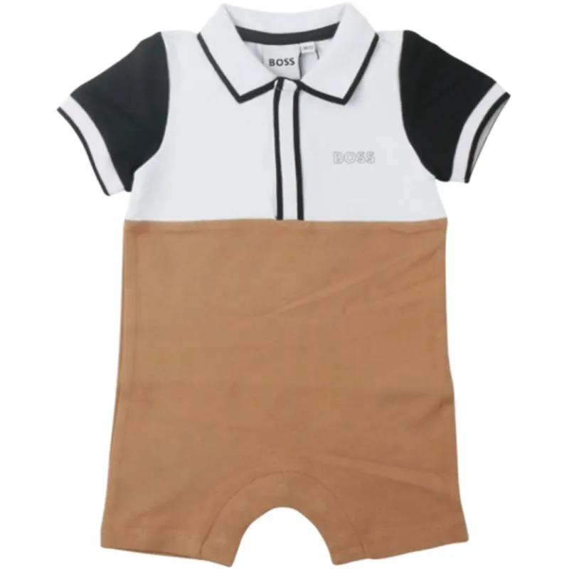 Hugo Boss Baby - Boy Polo Pique Overall Beige