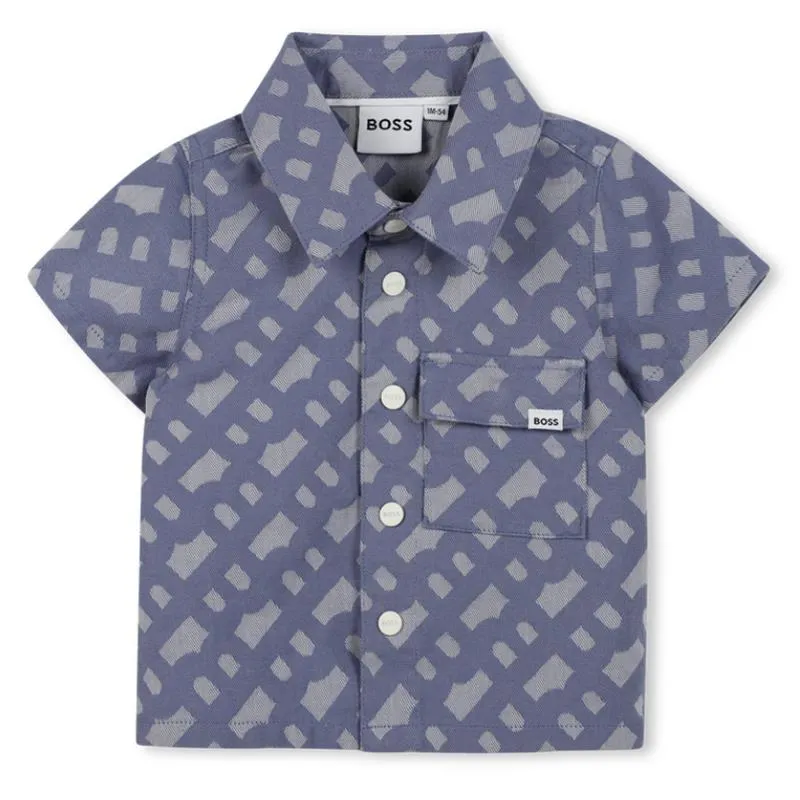 Hugo Boss Baby - Boy Shirt & Shorts Set, Blue - Image 3