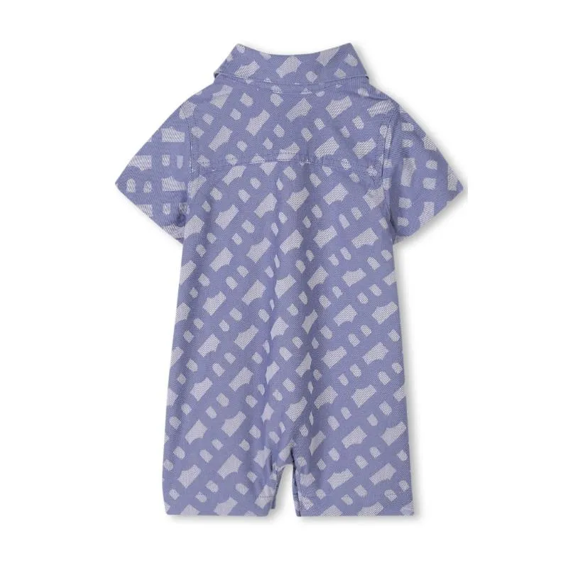 Hugo Boss Baby - Boy Short All In One & Bucket Hat, Blue - Image 5