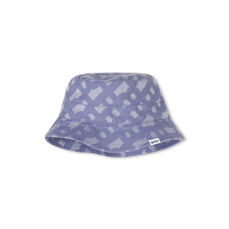 Hugo Boss Baby - Boy Short All In One & Bucket Hat, Blue - Image 6
