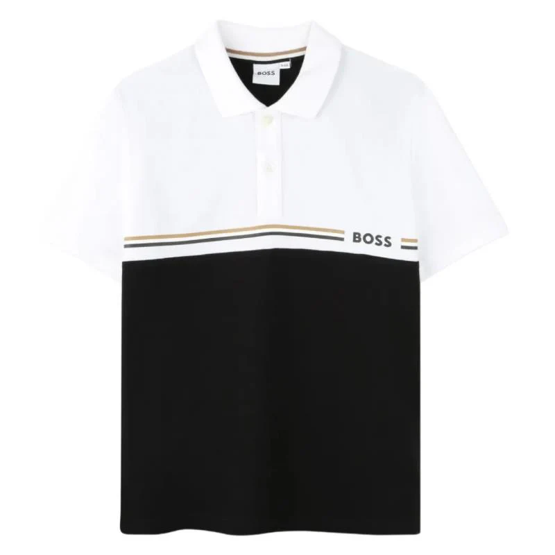 Hugo Boss Baby - Boy Short Sleeve Polo, Black & White