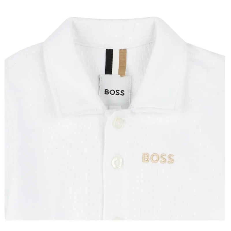 Hugo Boss Baby - Boy Short Sleeve Shirt, White - Image 3