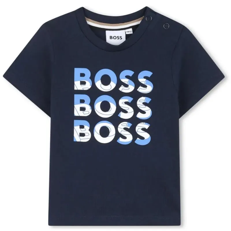 Hugo Boss Baby - Boy Short Sleeves Tee-Shirt, Navy Blue