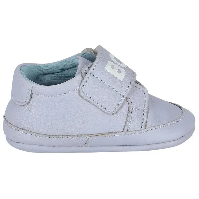 Hugo Boss Baby - Boys Blue Logo Pre Walker Shoes - Image 2