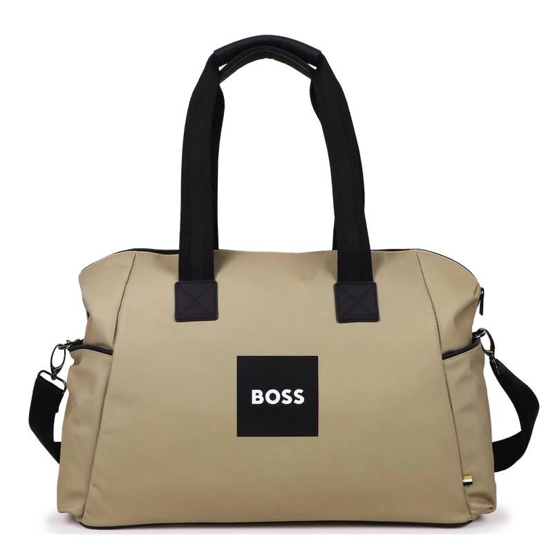 Hugo Boss Baby - Changing Bag In Polyester Canvas Dark Stone