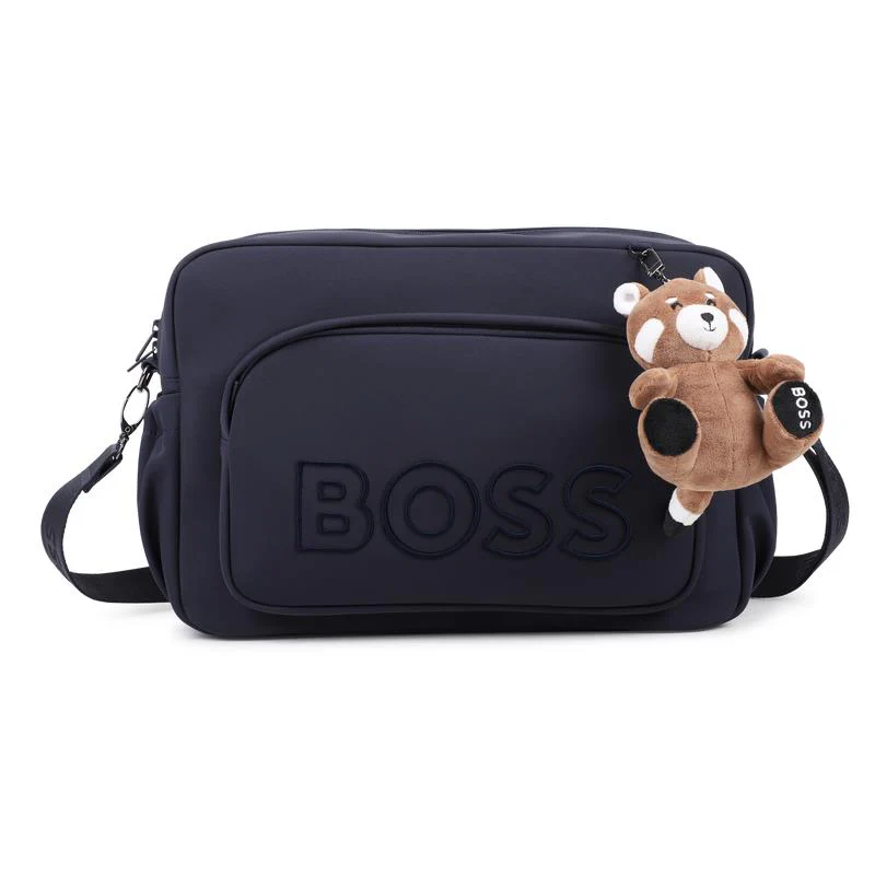 Hugo Boss Baby - Changing Bag With Red Panda Soft Toy Key Ring Navy