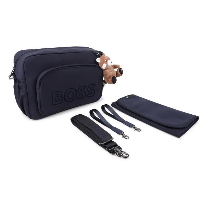 Hugo Boss Baby - Changing Bag With Red Panda Soft Toy Key Ring Navy - Image 2