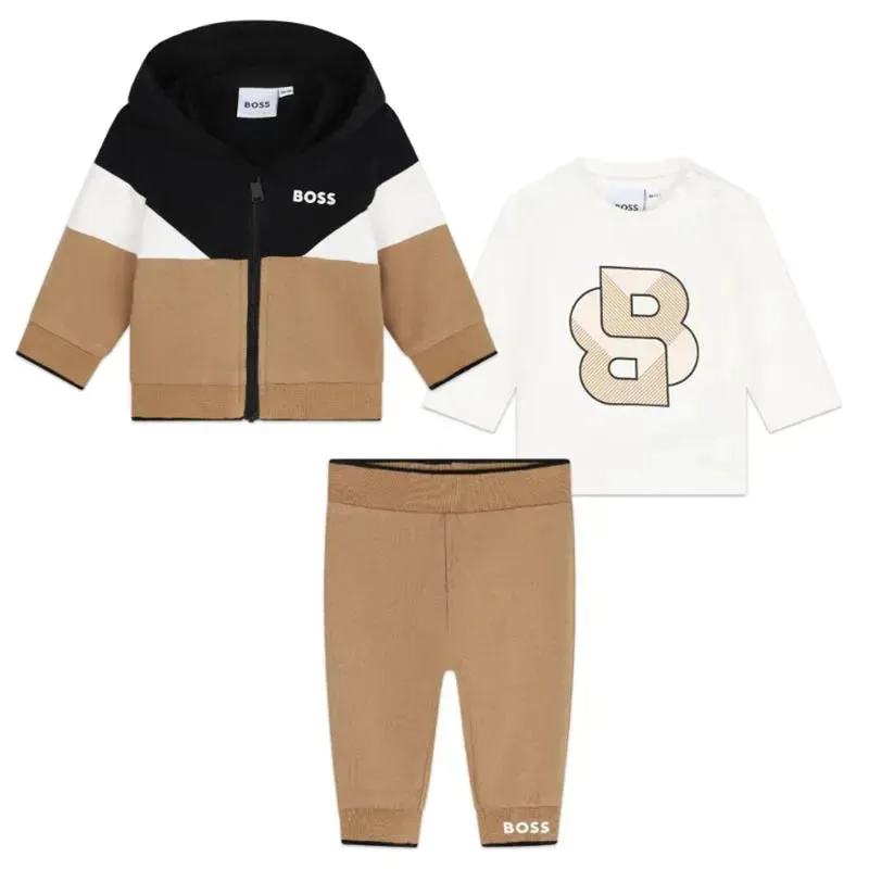 Hugo Boss Baby - Cotton Baby Set, Brown