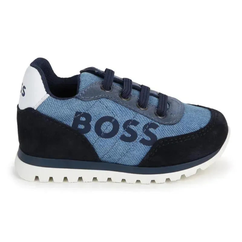 Hugo Boss Baby - Denim Sneakers Boy, Navy - Image 2