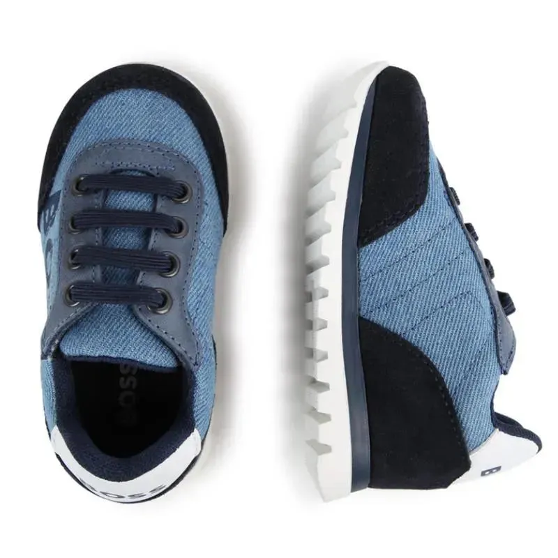 Hugo Boss Baby - Denim Sneakers Boy, Navy - Image 3