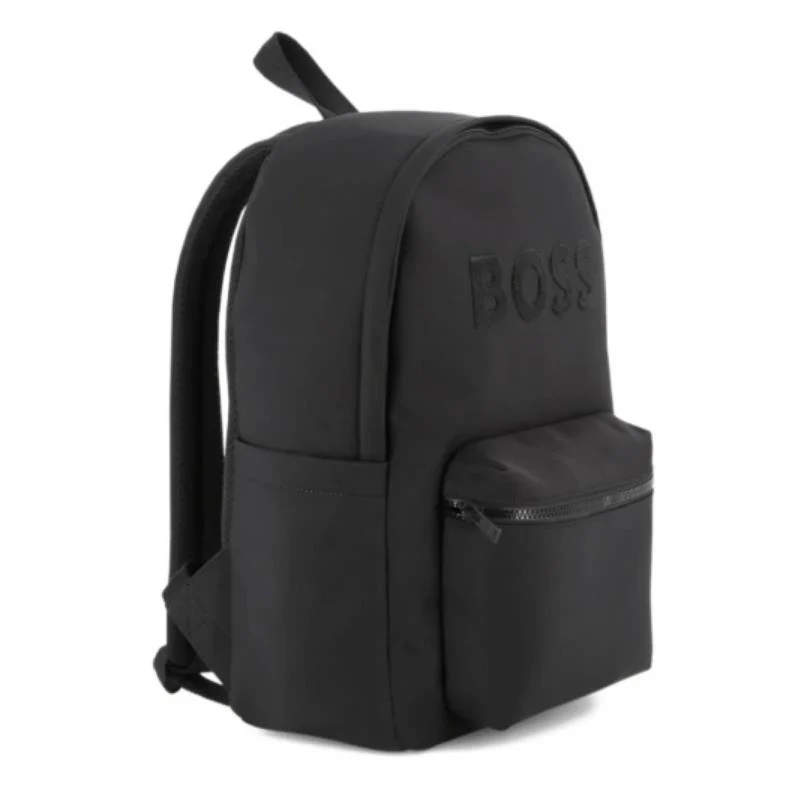 Hugo Boss Baby - Embossed Logo Backpack, Black - Image 3