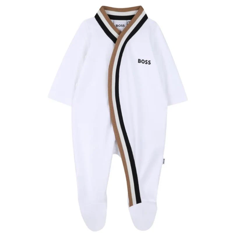 Hugo Boss Baby Footie Bodysuit And Hat In Gift Box - Image 3
