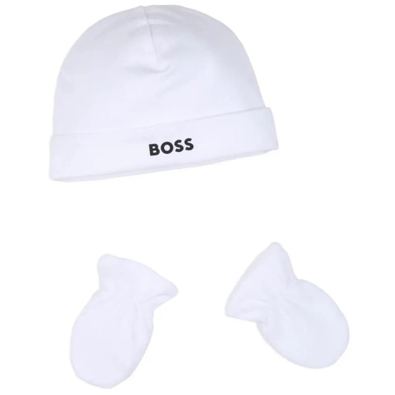 Hugo Boss Baby Footie Bodysuit And Hat In Gift Box - Image 5