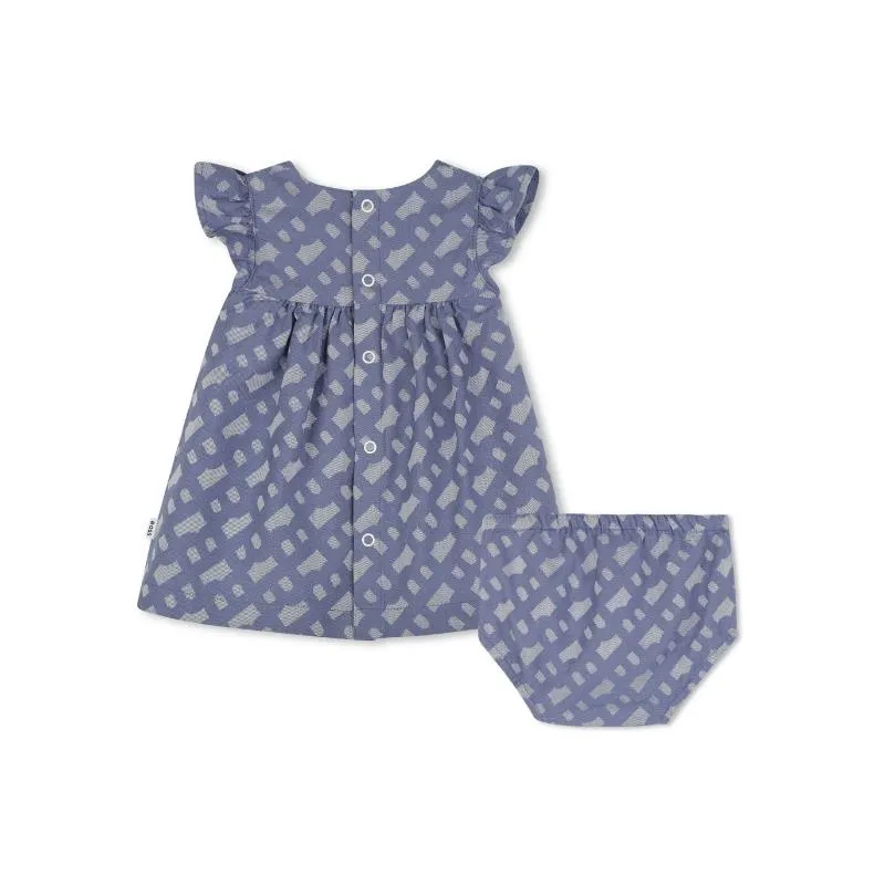 Hugo Boss Baby - Girl Dress & Bloomer, Blue - Image 2