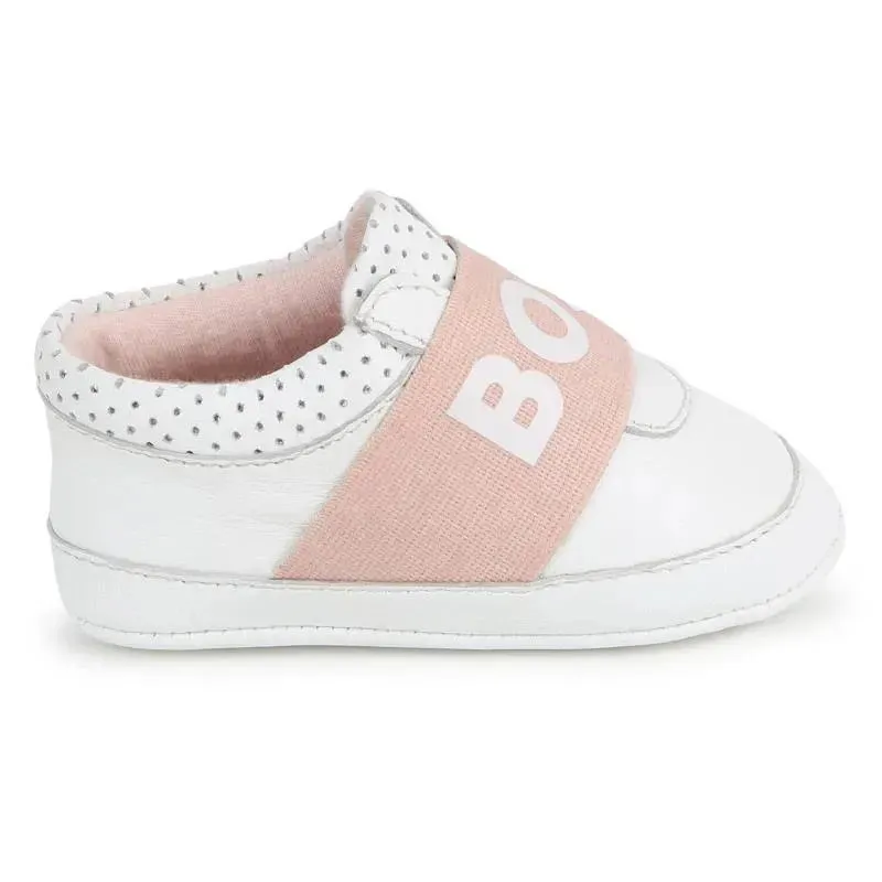 Hugo Boss Baby - Girl Leather Slippers, White - Image 2