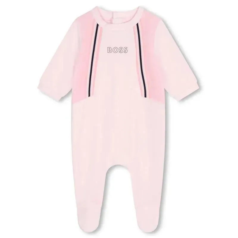 Hugo Boss Baby - Girl Long Sleeve Footie, Pink