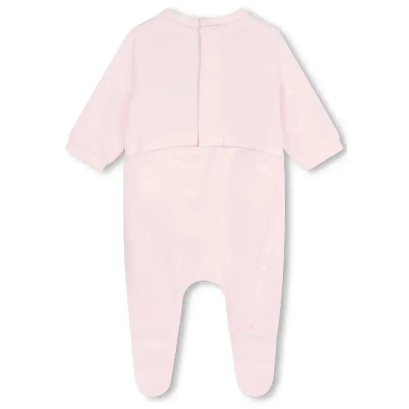Hugo Boss Baby - Girl Long Sleeve Footie, Pink - Image 2