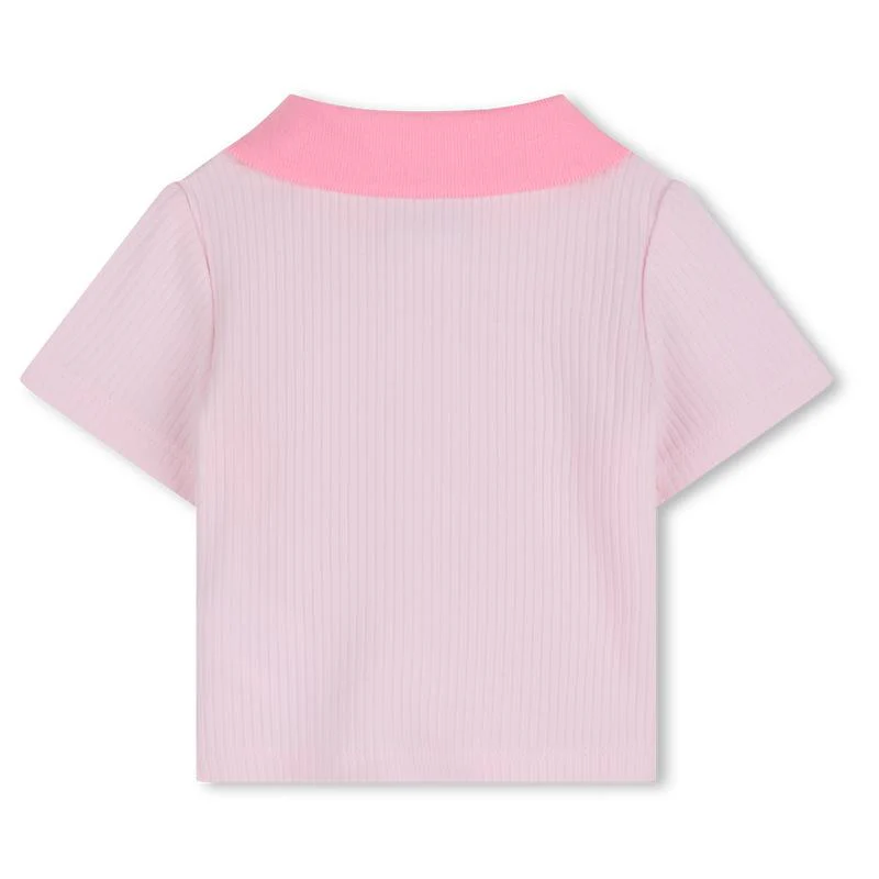 Hugo Boss Baby - Girl Polo And Shorts Set, Light Pink - Image 3