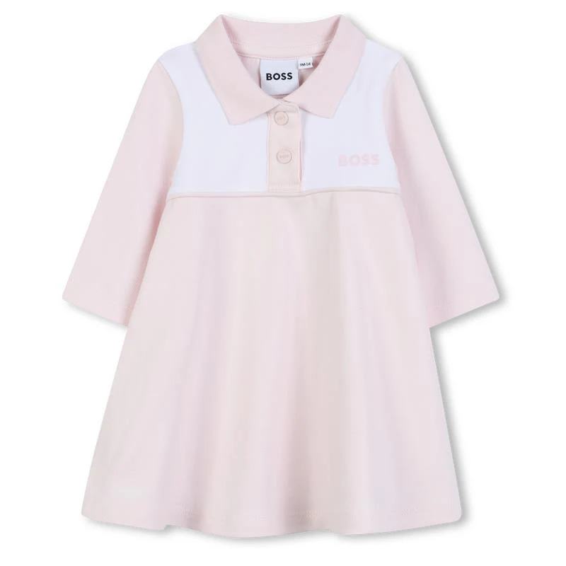 Hugo Boss Baby - Girl Polo Dress Pink Pale