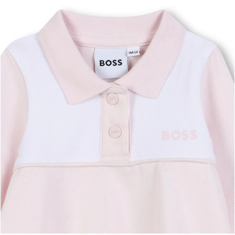 Hugo Boss Baby - Girl Polo Dress Pink Pale - Image 3