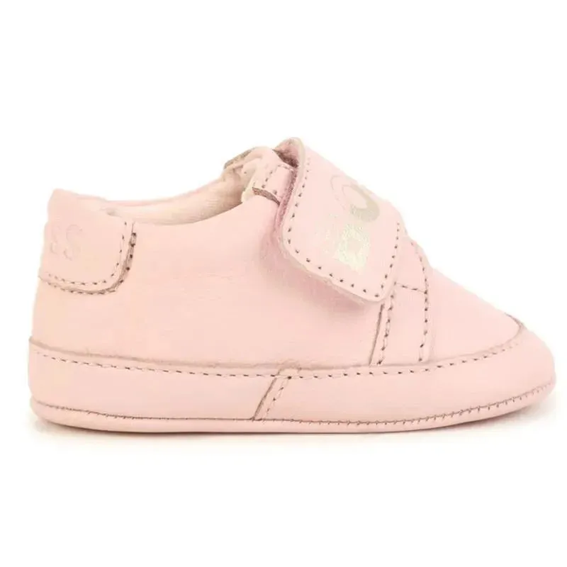 Hugo Boss Baby - Girls Pink Logo Pre Walker Shoes - Image 2