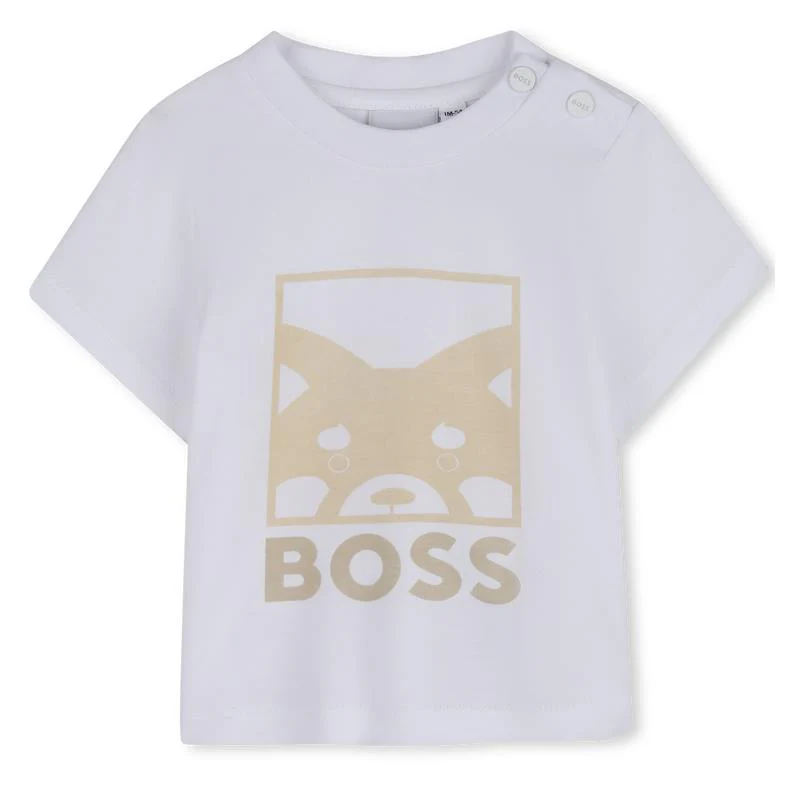 Hugo Boss Baby - Infant Short Sleeve Tee W/ Red Panda Graphic White