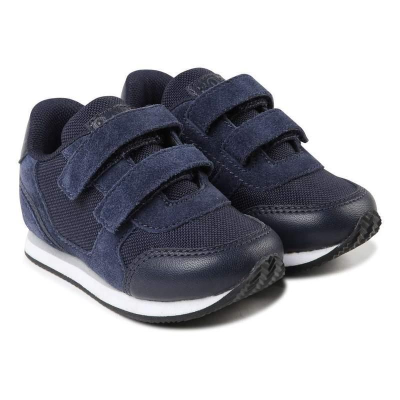 Hugo Boss Baby Leather & Suede Sneakers, Bright Blue