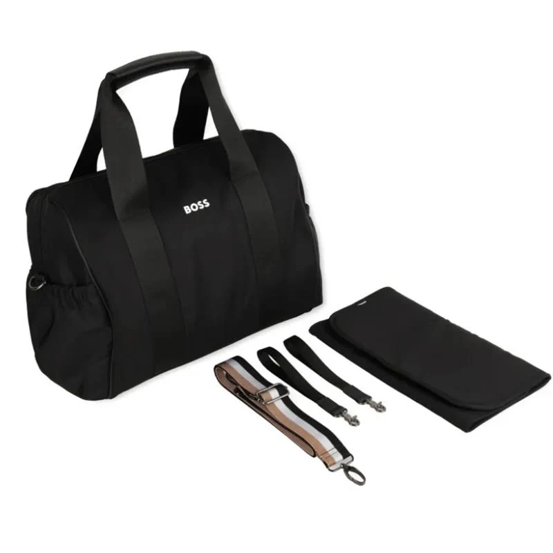 Hugo Boss Baby - Logo-Print Changing Bag, Black - Image 4