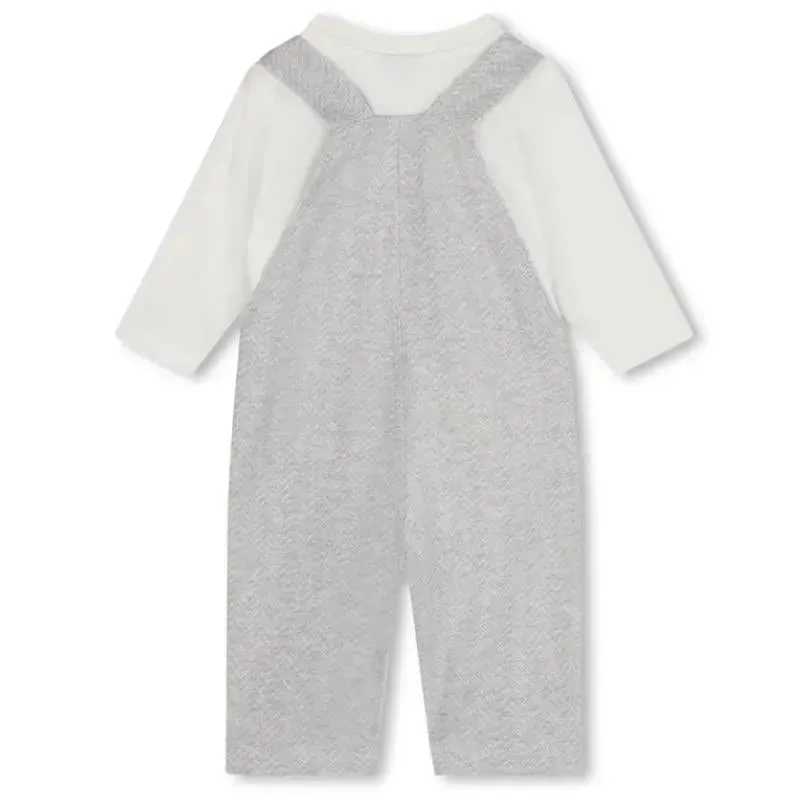 Hugo Boss Baby - Long Sleeve Tee & Overalls Set, Grey - Image 2