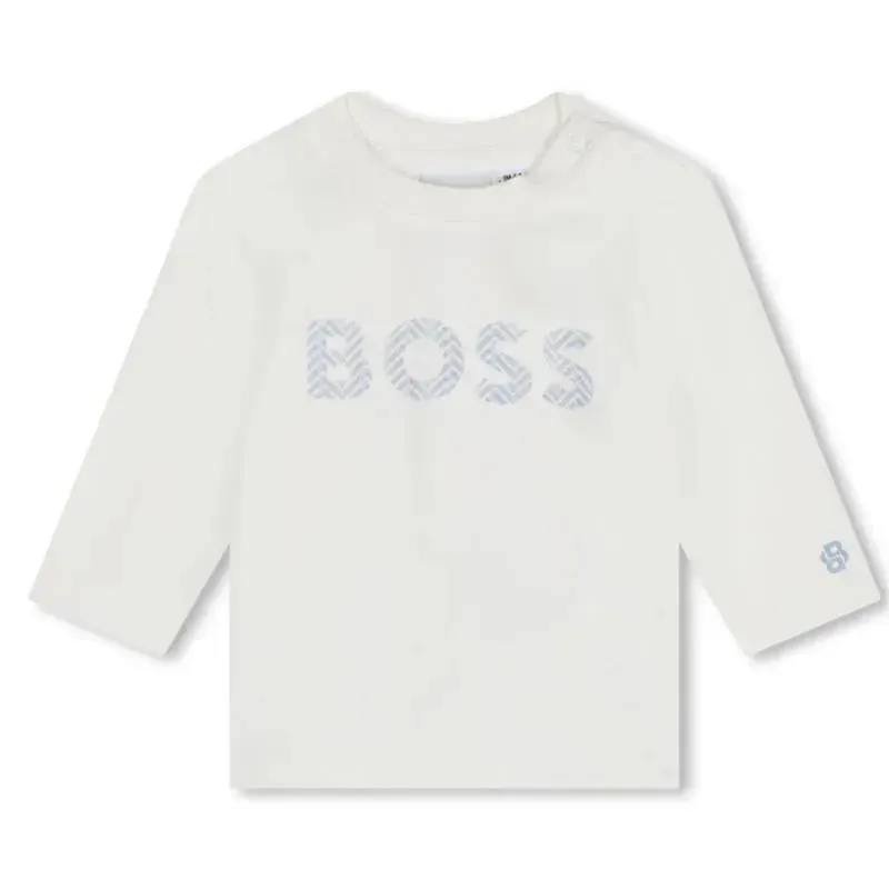 Hugo Boss Baby - Long Sleeve Tee & Overalls Set, Grey - Image 3