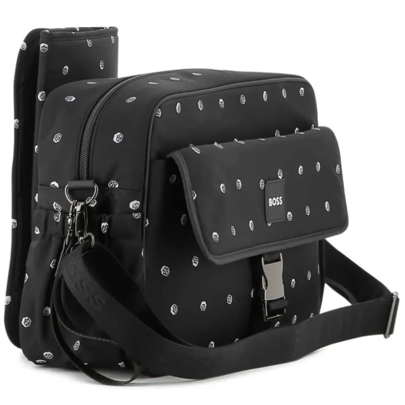 Hugo Boss Baby - Monogram-Print Changing Bag, Black