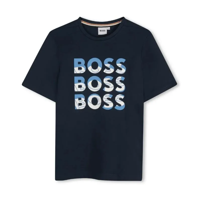 Hugo Boss Baby - Multi Logo Short Sleeve Tshirt Navy