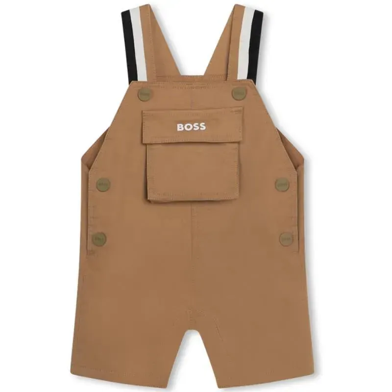 Hugo Boss Baby - Short Dungarees & Shoulder Strap, Beige
