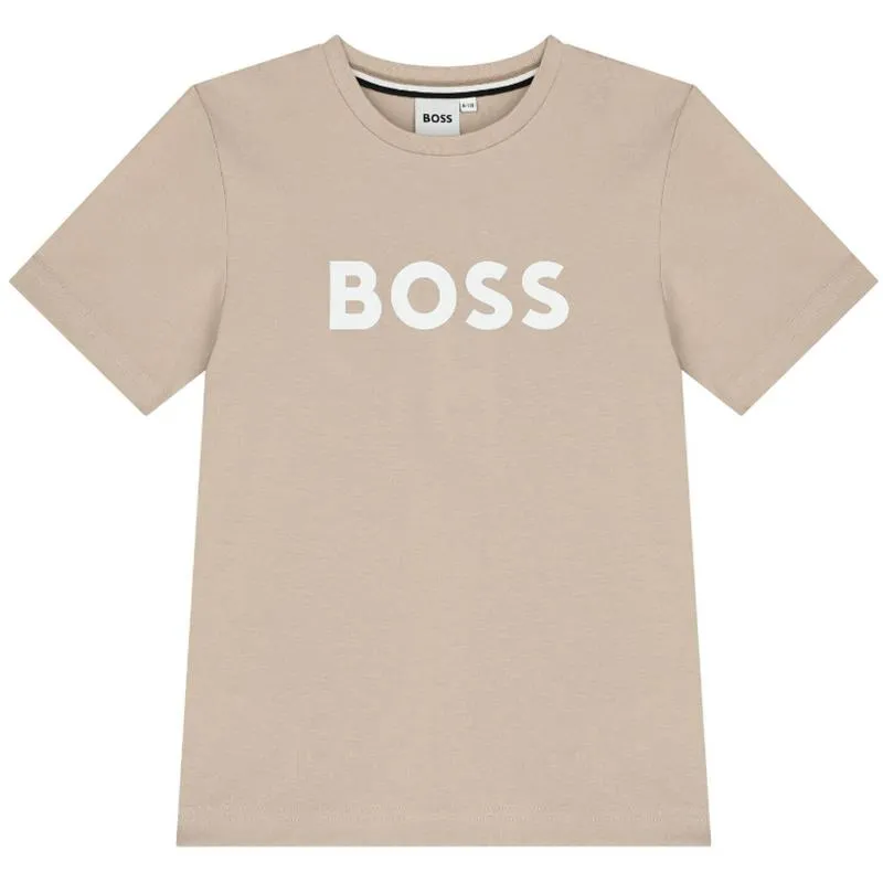 Hugo Boss Baby - Short Sleeves Tee-Shirt Boy Stone
