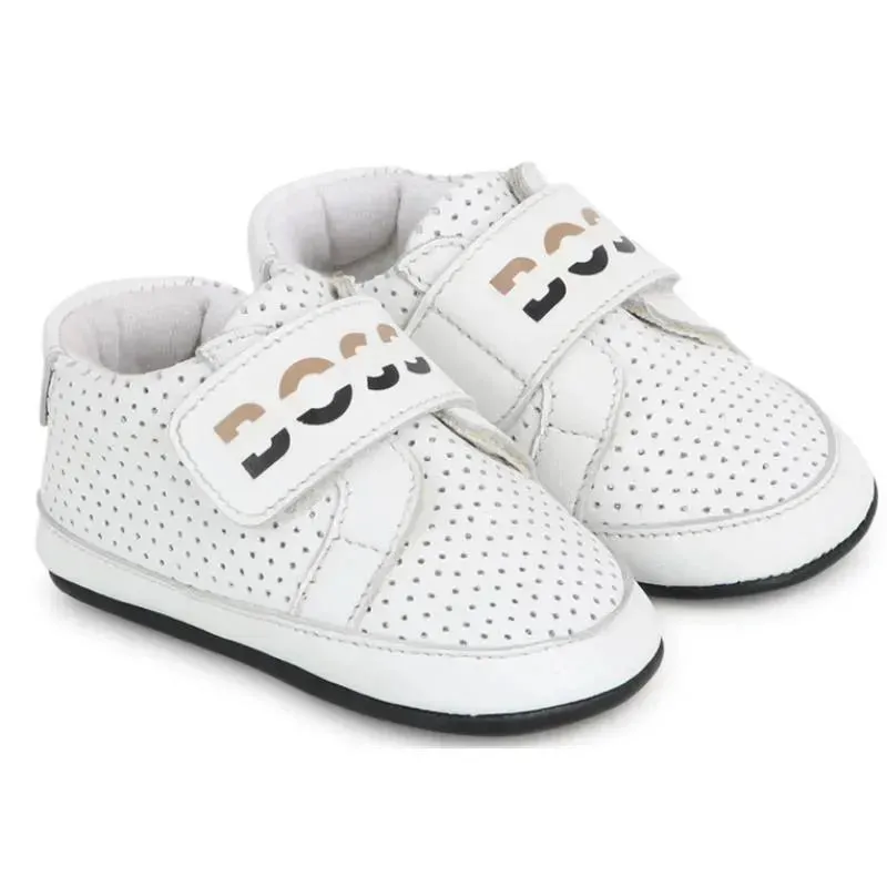 Hugo Boss Baby - Slippers Boy Sneaker, White, Beige And Black