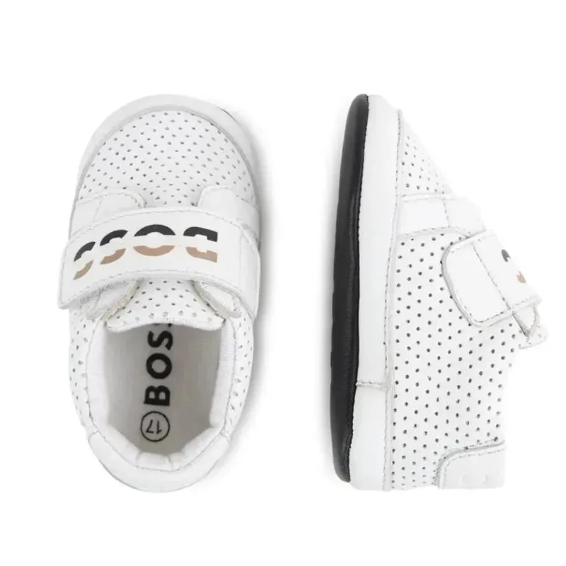Hugo Boss Baby - Slippers Boy Sneaker, White, Beige And Black - Image 3