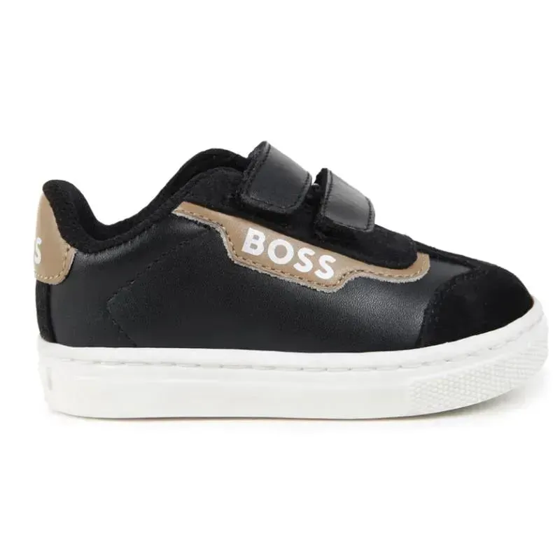 Hugo Boss Baby - Sneakers In Leather & Mesh, Black - Image 2