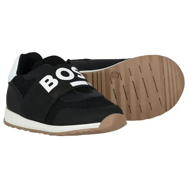 Hugo Boss Baby - Sneakers In Leather & Mesh Logo Elastic - Image 3