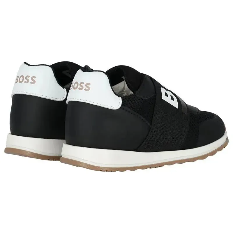 Hugo Boss Baby - Sneakers In Leather & Mesh Logo Elastic - Image 5