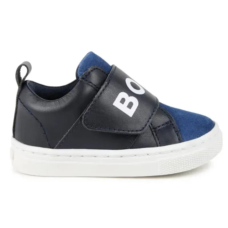 Hugo Boss Baby - Sneakers With Elastic Logo, Navy - Image 2