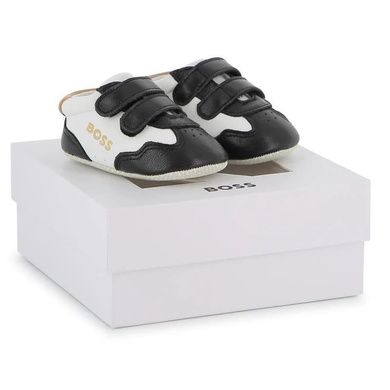 Hugo Boss Baby - Soft Slippers In Sheep Leather Black