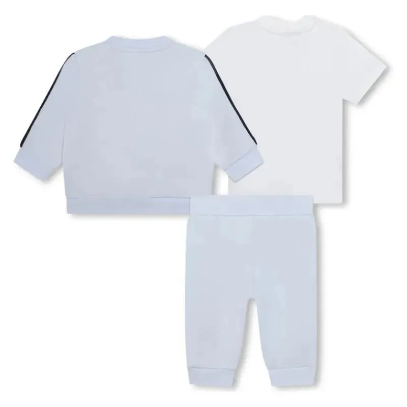 Hugo Boss Baby - Tracksuit & Tee Set Boy, Light Blue And White - Image 2