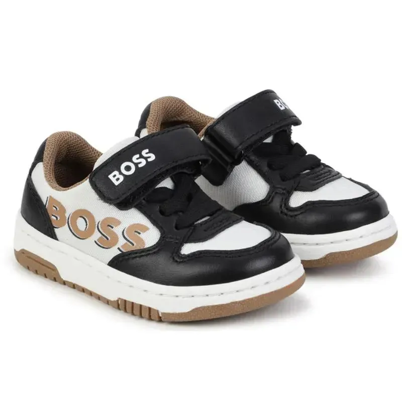 Hugo Boss Baby - Trainers Boy Sneaker, Black/Beige
