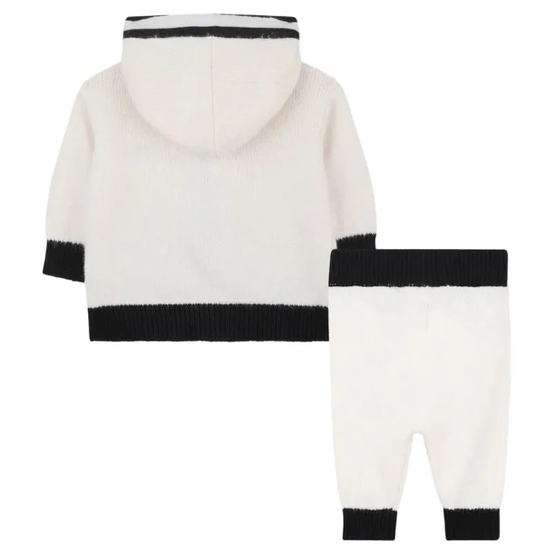 Hugo Boss Baby - Unisex Hooded Cardigan & Pants Set, Off White - Image 2